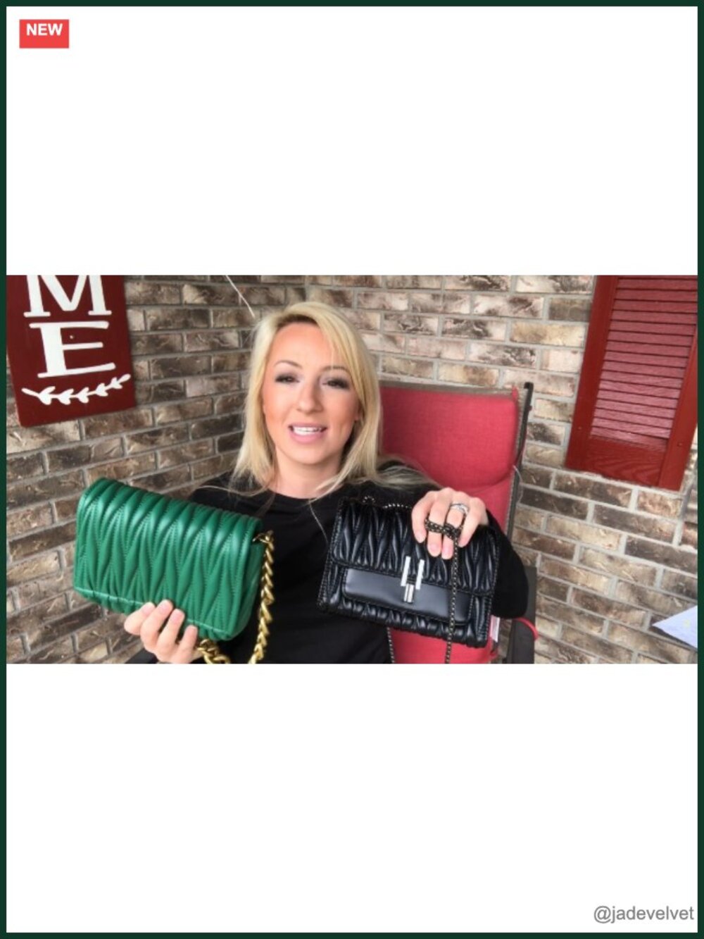 Quilted Faux Leather Small Shoulder Bag with Chain Strap Clutch Purse - Picture 7 of 7